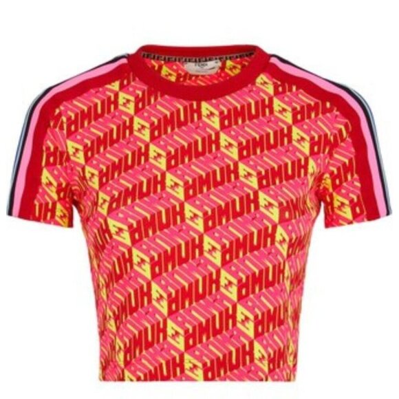 NWT Fendi Red Fendi Roma Amor T-Shirt Short Sleeve Colorful Size M - Picture 1 of 13